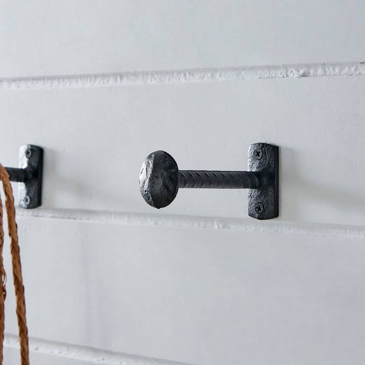 Danya B - Wholesale Wall Hook - Black Cast Iron Nail Head Wall Hooks