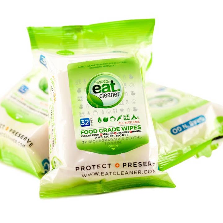 Eat Cleaner - Wholesale Universle reinigingsdoekjes - eatCleaner® alle natuurlijke biologisch afbreekbare doekjes van voedingskwaliteit 32 ct