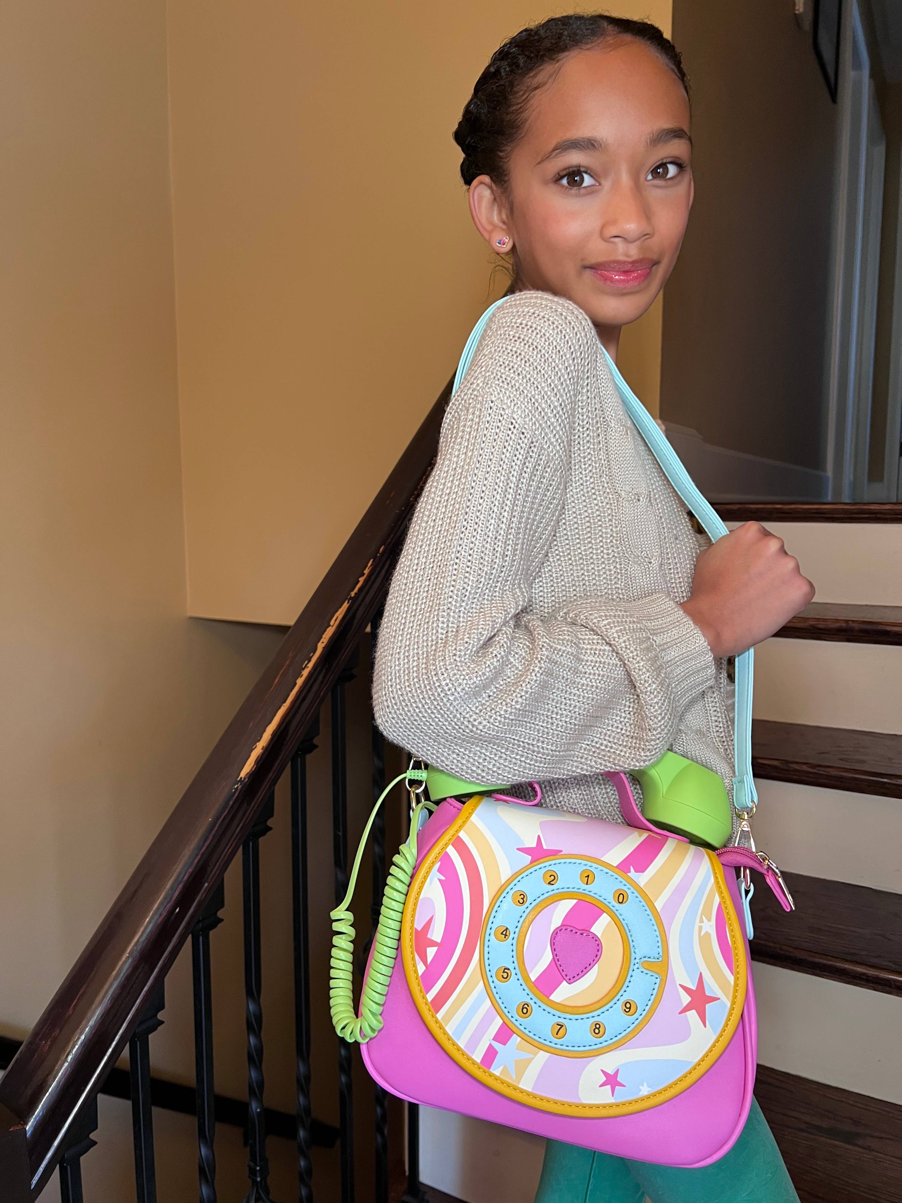 Bewaltz - Wholesale Crossbody Bag - Women's - Ring Ring Phone Convertible Handbag - Retro Vibes5