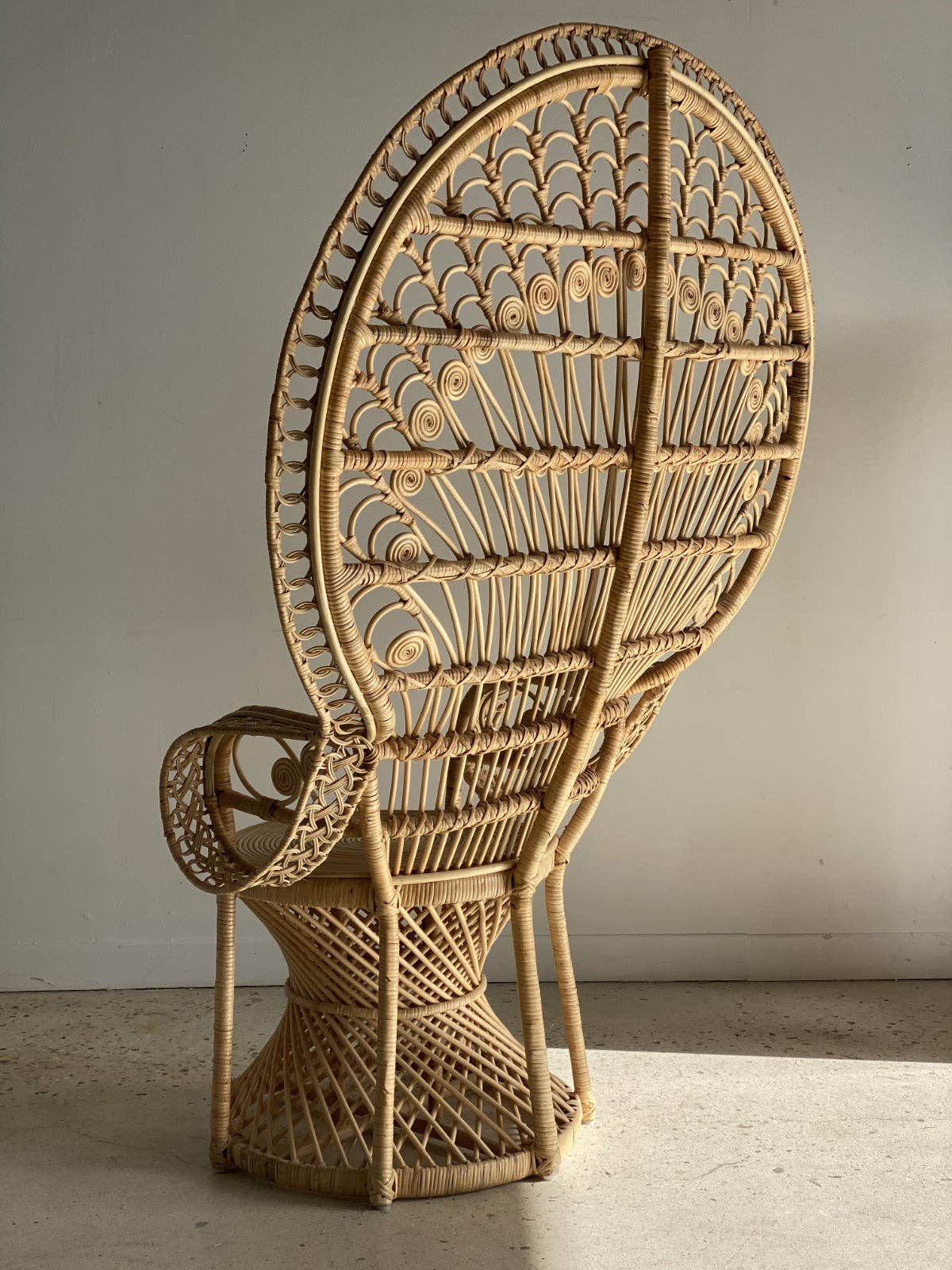 Office Objets - Wholesale Chair - Emmanuelle armchair in rattan with peacock patterns40