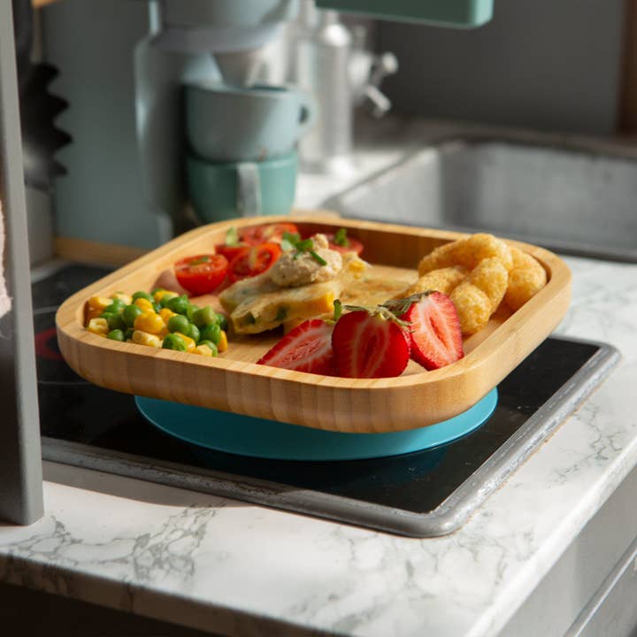 Rinkit Pty Ltd - Wholesale Dinner plate – Kids & Baby - Tiny Dining Children's Bamboo Suction Square Plate6