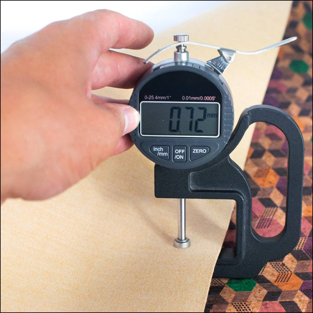 Meninas Bonitas Cork - Wholesale Fabric - Geometric Cubes Print on Natural Cork Material COF-4725