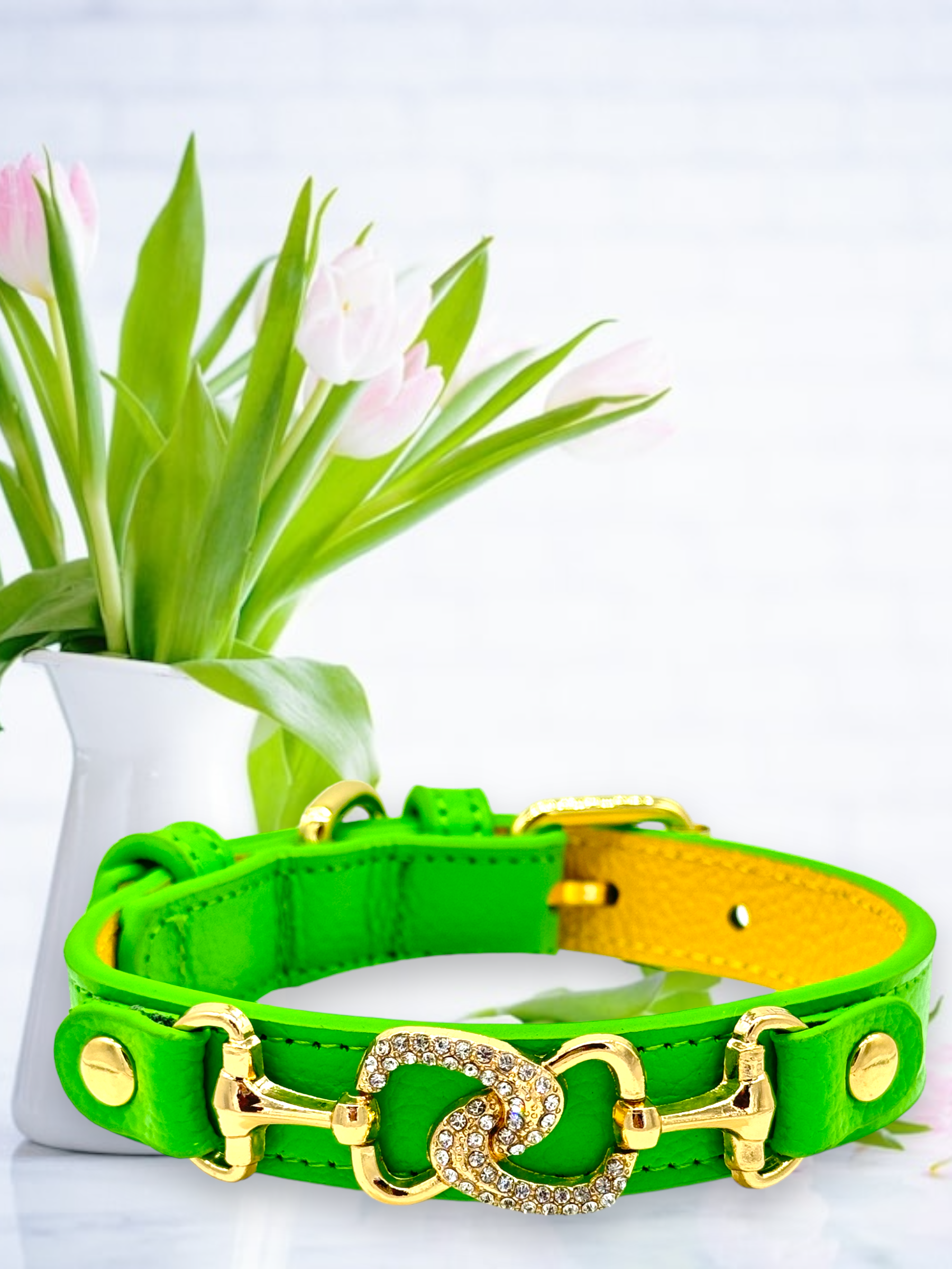 PupWiser - Wholesale Pet Collar - Dog - "D" Diamond Handmade Leather Dog Collar6