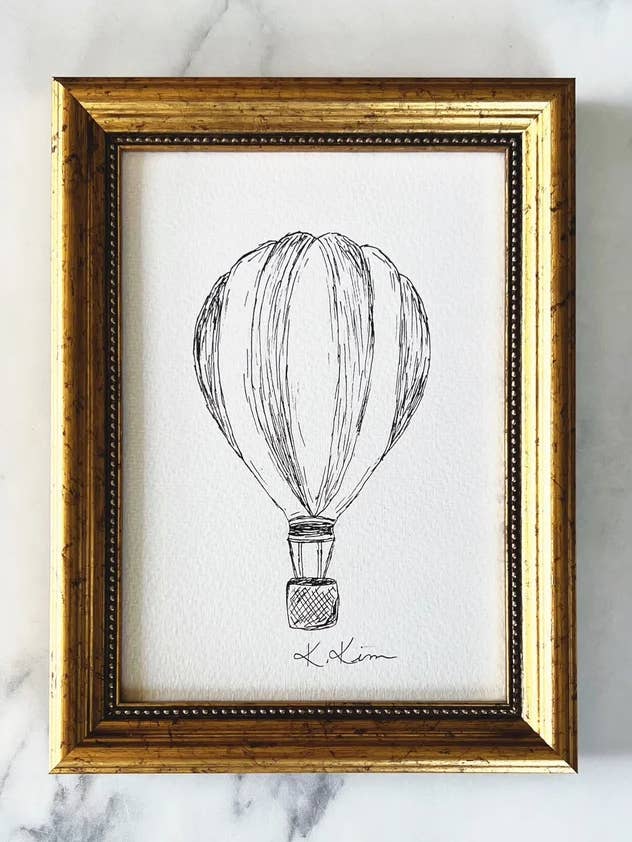 HOT AIR BALLOON - Art Print (unframed) for wholesale by Krista Kim Studio