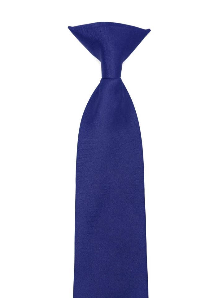 Jongens 13 Premium Koningsblauwe Clip-On Stropdas voor wholesale door Ferrecci