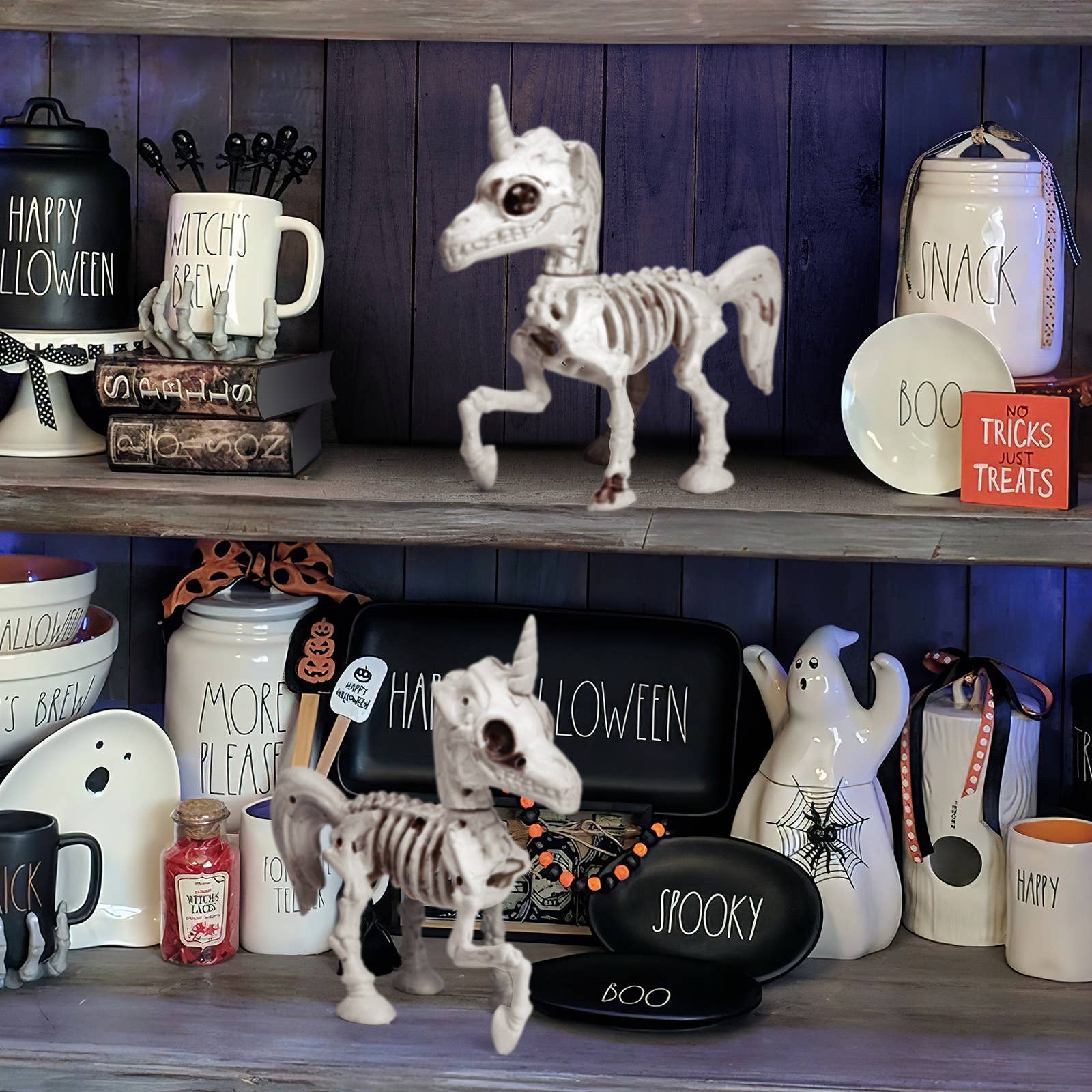 Fun Little Toys - Wholesale Decorative Figurine - 2 PCs Unicorn Skeleton Figurine Model with Plastic Bones6