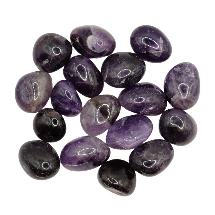 Pedra rolada de ametista – A – 20 a 30 mm (lote 200 g) por atacado de Marylise Mirabelli