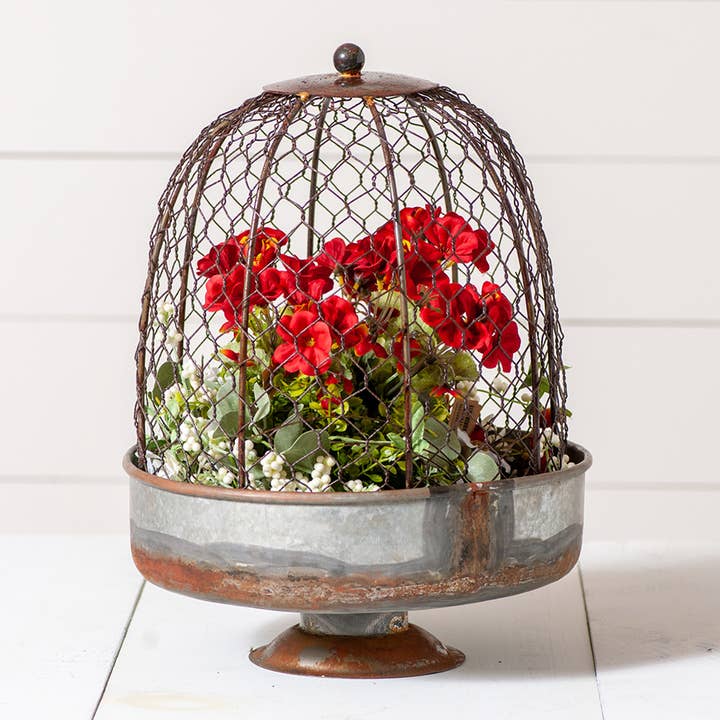 Irvin's Tinware - Wholesale Plant Pot - Chicken Wire Dome Planter