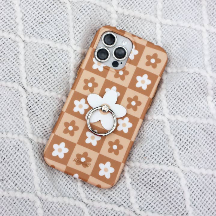 Stardust by Allie – wholesale Telefonhållare – Nude Checkers självhäftande telefonring