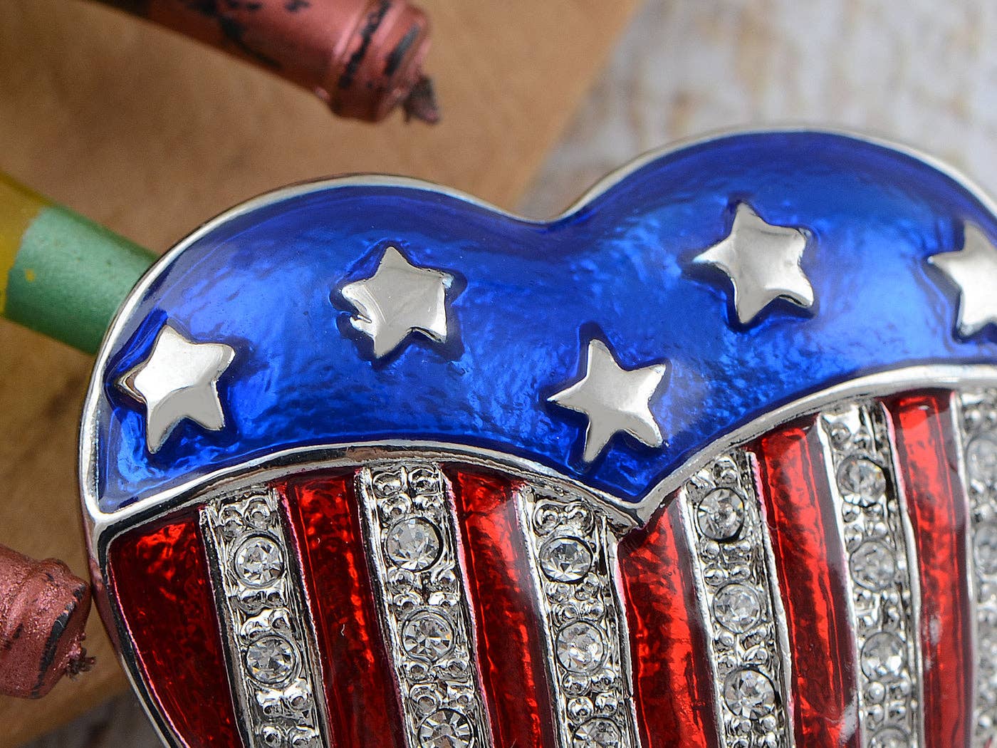 AK Brand – Großhandel Broschen – Brosche mit amerikanischer Flagge der USA, 4. Juli75