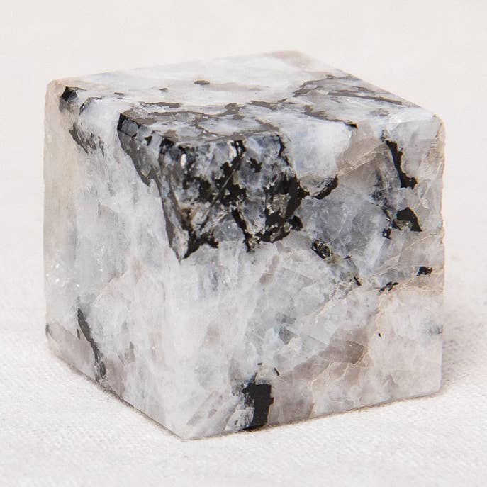 Rainbow Moonstone Cube for wholesale by Tiny Rituals
