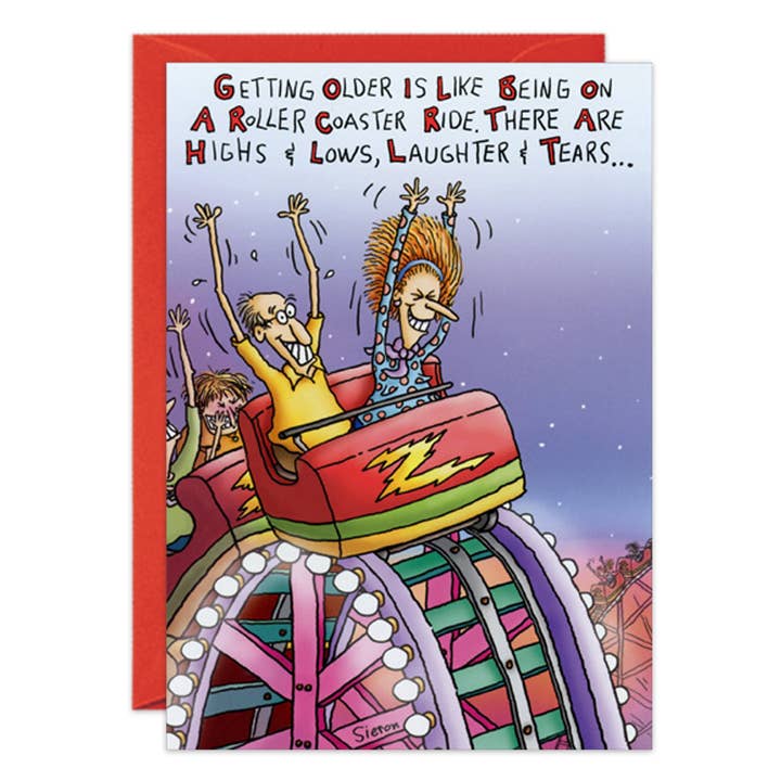 Oatmeal Studios - Wholesale Birthday card - Roller Coaster Birthday Card - 7325