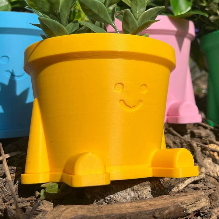 Happy Pot Pals - Yellow for wholesale by KEBE Studio