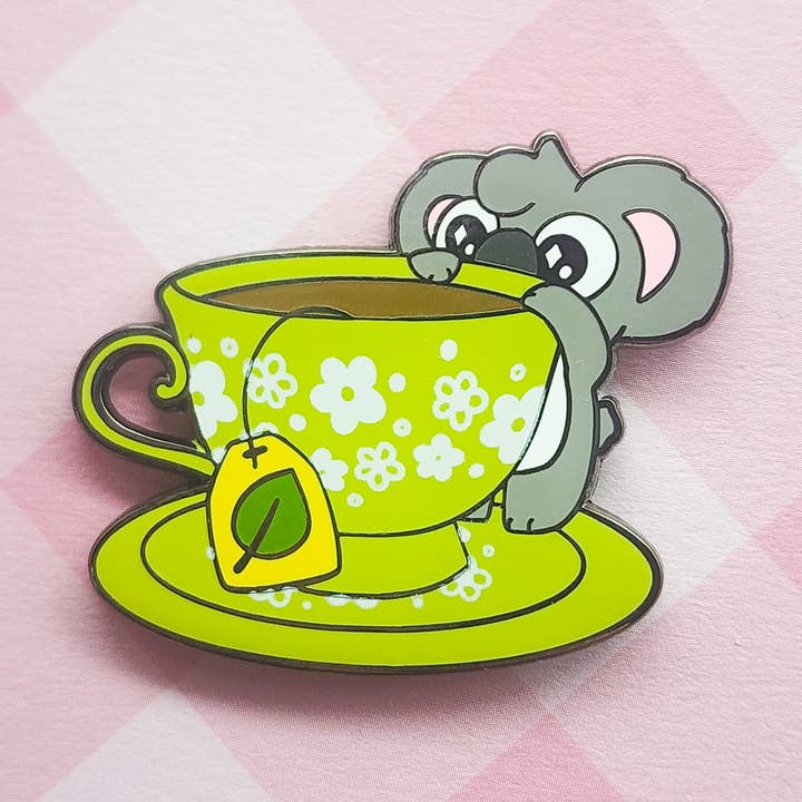 Toku Arts - Wholesale Lapel Pin/Button - Koala Tea Enamel Pin0