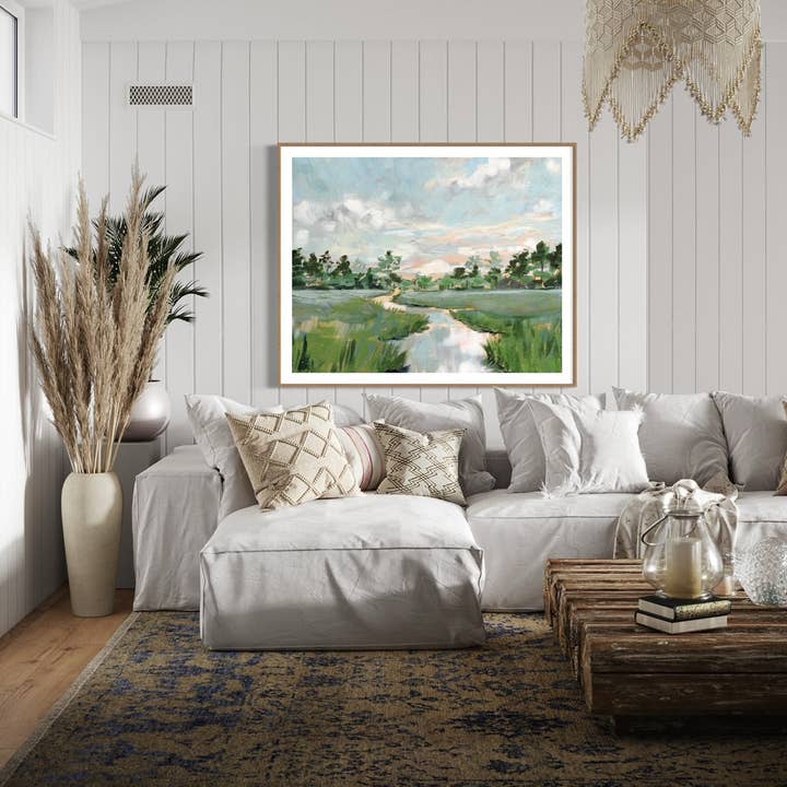 Impression d'art paysager Coastal Oak II pour la vente par Candace Carroll Art