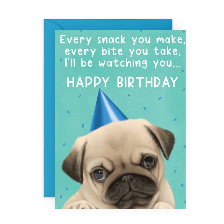 EVERY SNACK YOU MAKE 5 Funny Birthday Card for Him, Her for wholesale by Central 23 Cards