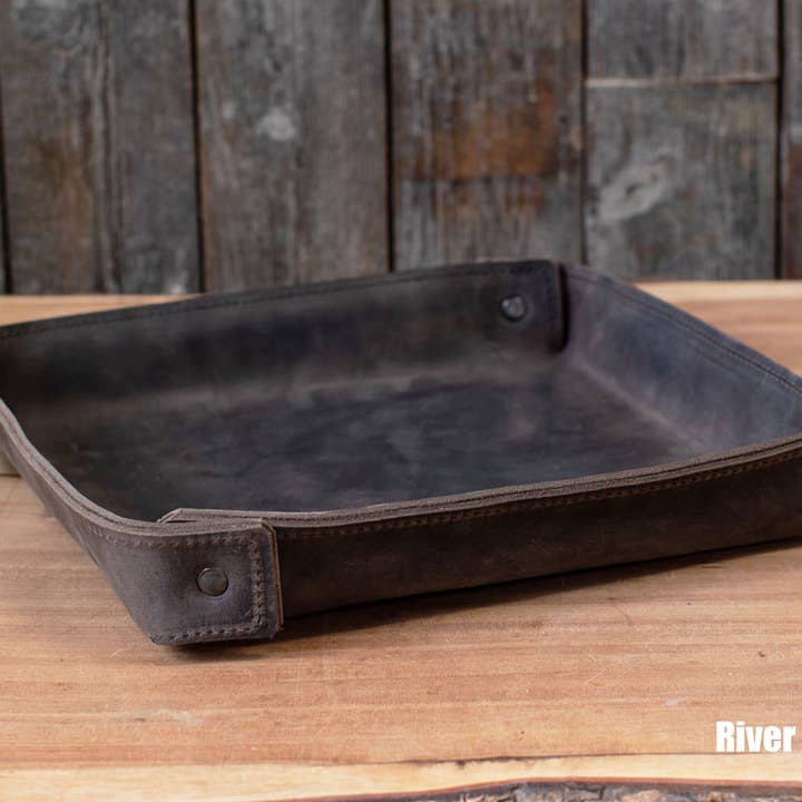 Lifetime Leather Co - Wholesale Decorative Tray - Leather Valet Tray - San Tan Series Double1