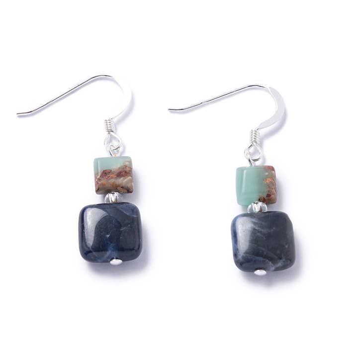 Geo Gemstone Earrings for wholesale by Carrie Elspeth Jewellery