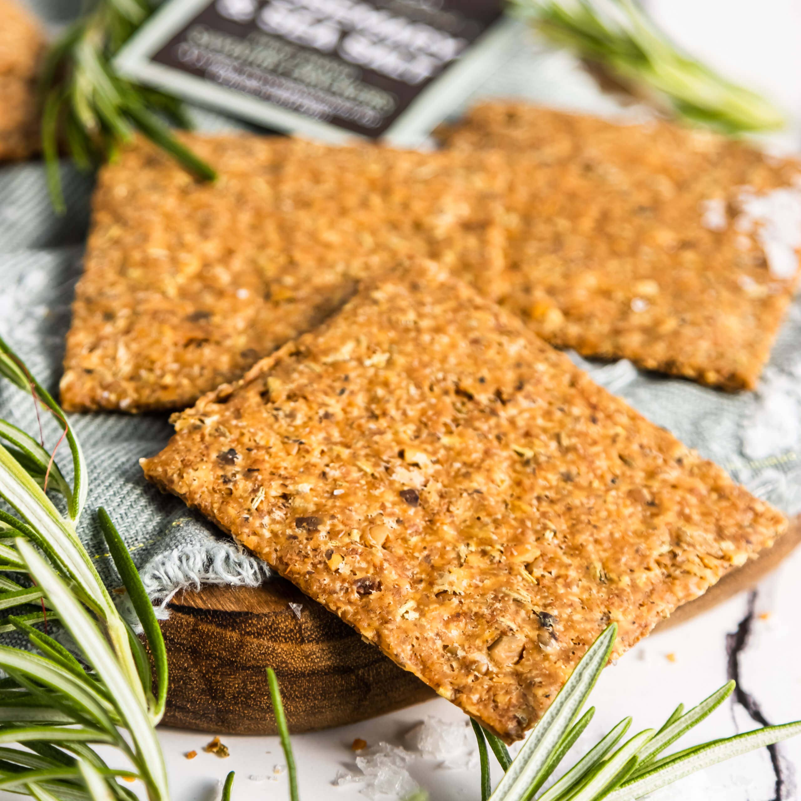 Sawley Kitchen – wholesale Crackers – Rosemary & Sea Salt - Yorkshire Savoury Crackers1