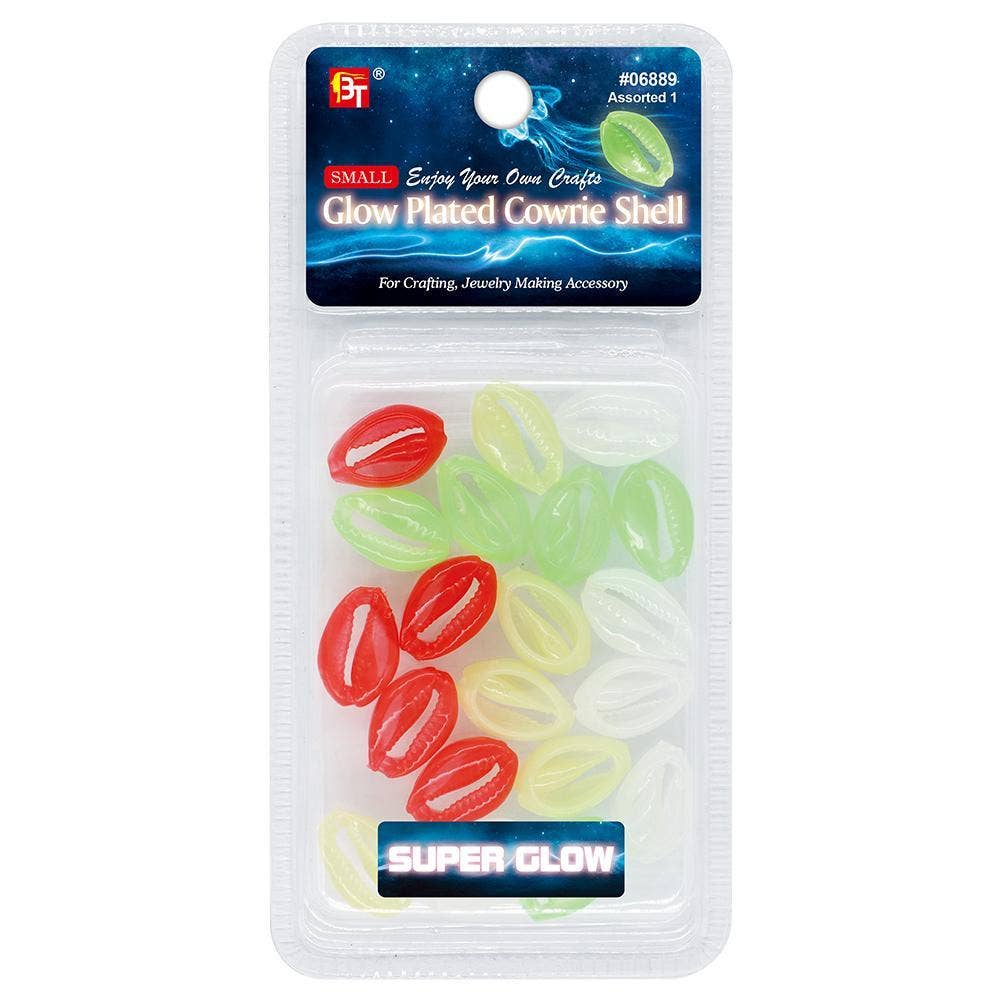 KT Supply - Wholesale Retailer Display - Jewelry - Small Glow Plated Cowrie Shell Assorted 10