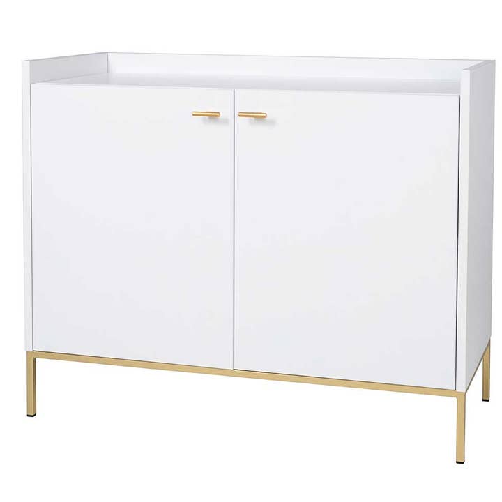 Buffet/console à 2 portes. 19 mm en mélamine. Blanche-Neige pour la vente par Gdeco