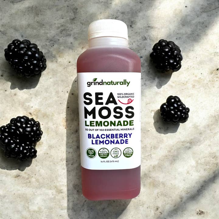 Organic Sea Moss Lemonade - Wellness Drink (16oz) for wholesale by Grind Naturally Organics