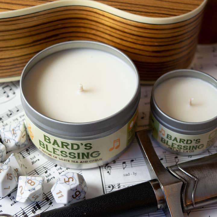 Game Master Dice - Wholesale Travel Candles - Bard's Blessing Gaming Candle