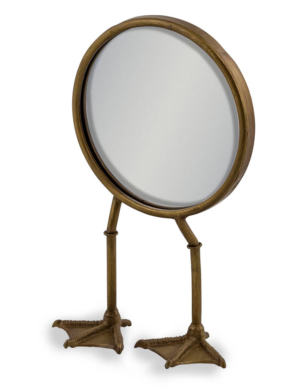 McGowan & Rutherford Ltd - Wholesale Vanity Mirror - Distressed Gold Bird Legged Table Mirror0
