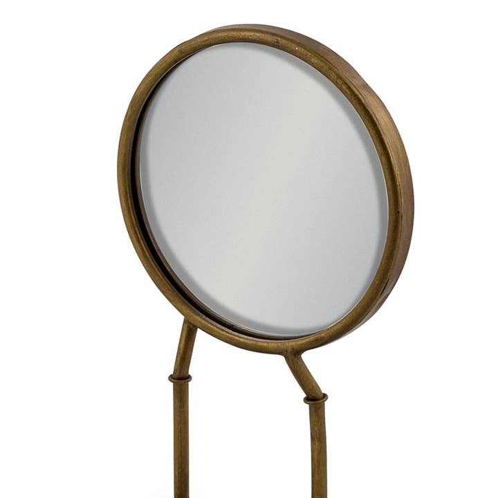 McGowan & Rutherford Ltd - Wholesale Vanity Mirror - Distressed Gold Bird Legged Table Mirror0