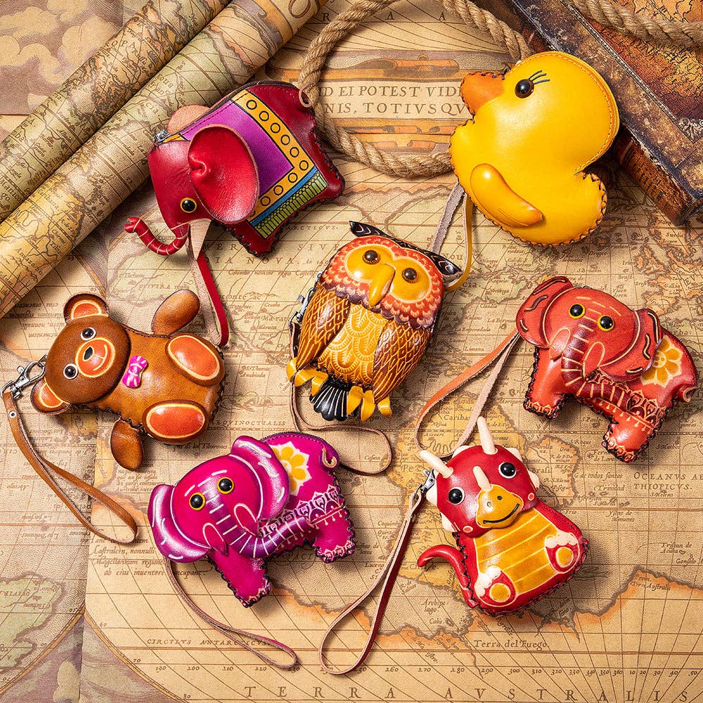 SALINA TRADING INC - Wholesale Coin Purse - Women's - Creative Handmade Leather Coin Purse with Zodiac Animal Design13