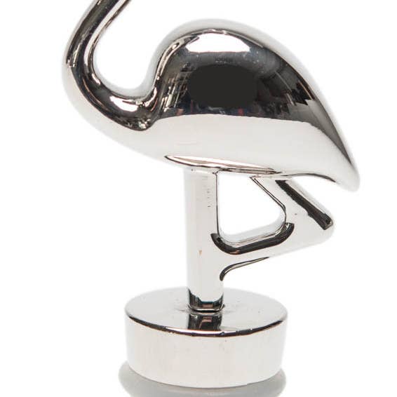 VINOLEM - Wholesale Wine Stopper - Ludi-Vin Silver Flamingo Stopper1