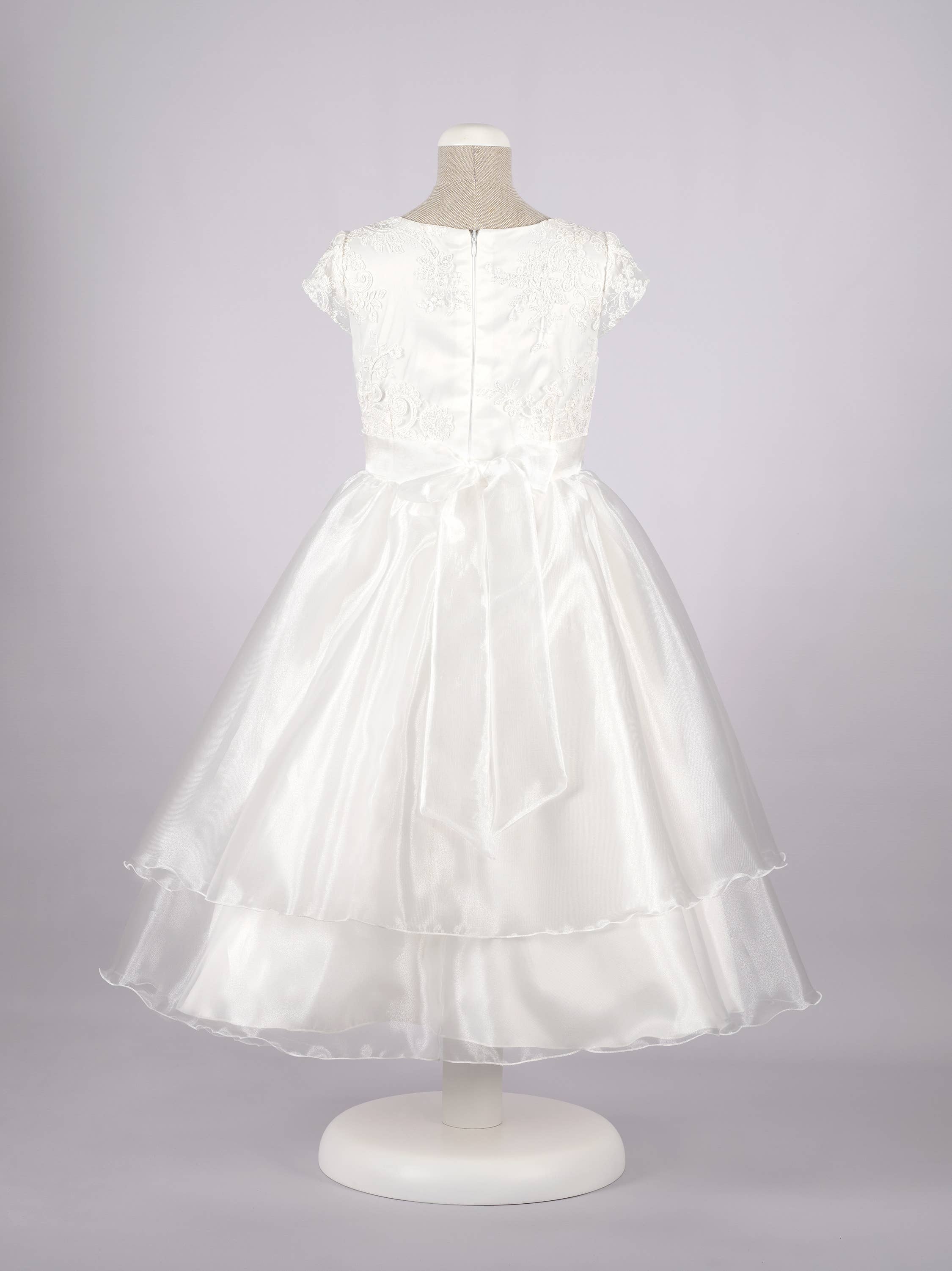 Bajabella – Engroshandel Kjole - Børn – Blomsterpige kjole med broderi blonder, nadver, baby5