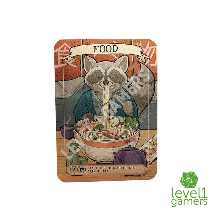 Level 1 Gamers - Wholesale Card game - Ramen Raccoon - Metal Token Magic Card1