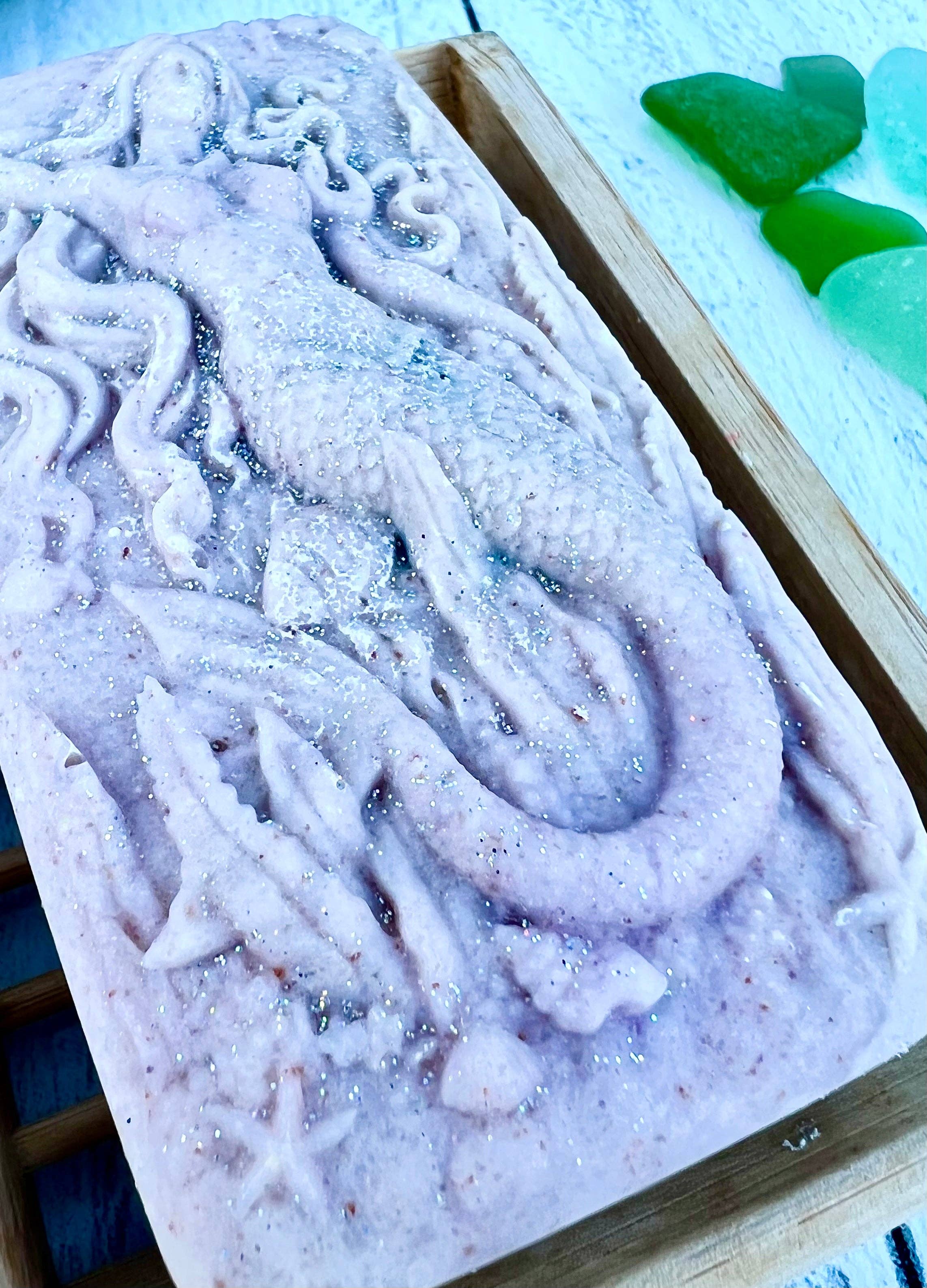 Fairyland Glade - Wholesale Bar Soap - Moon Magic Hidden Sea Glass Salt Soap Bar MADE TO ORDER2