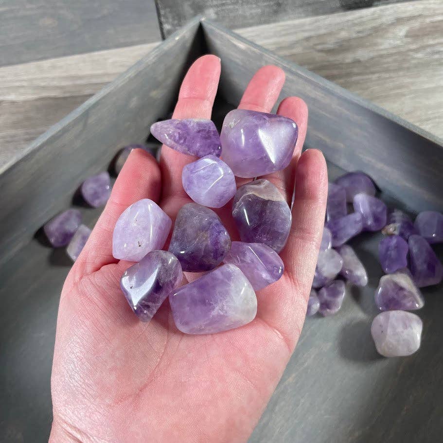 Keystone Crystals - Wholesale Spiritual Stone/Crystal - Bulk Amethyst Tumbled Stones – 1 lb Lot for Crystal Shops4