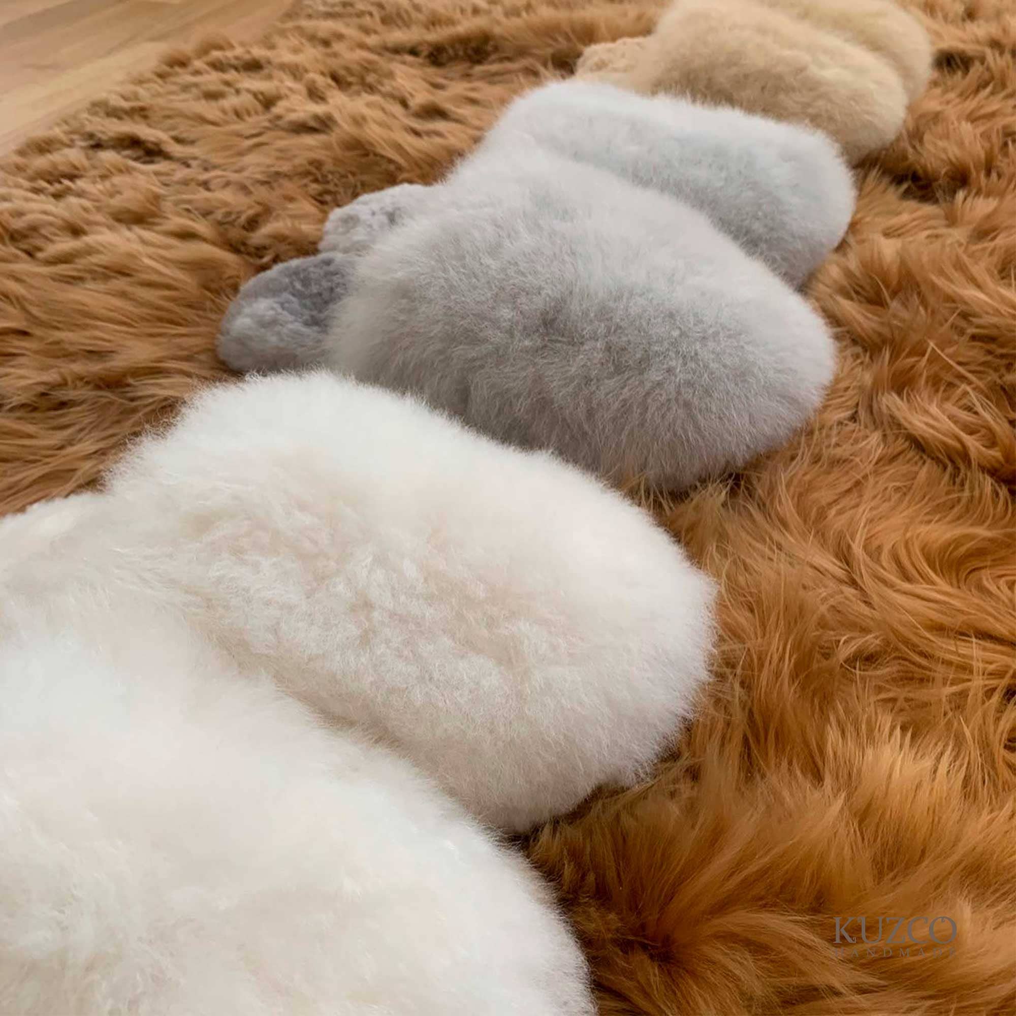 KuzcoHandmade - Wholesale Slippers - Women's - Alpaca Fur Slippers – Open Back Handmade Women’s Shoes1
