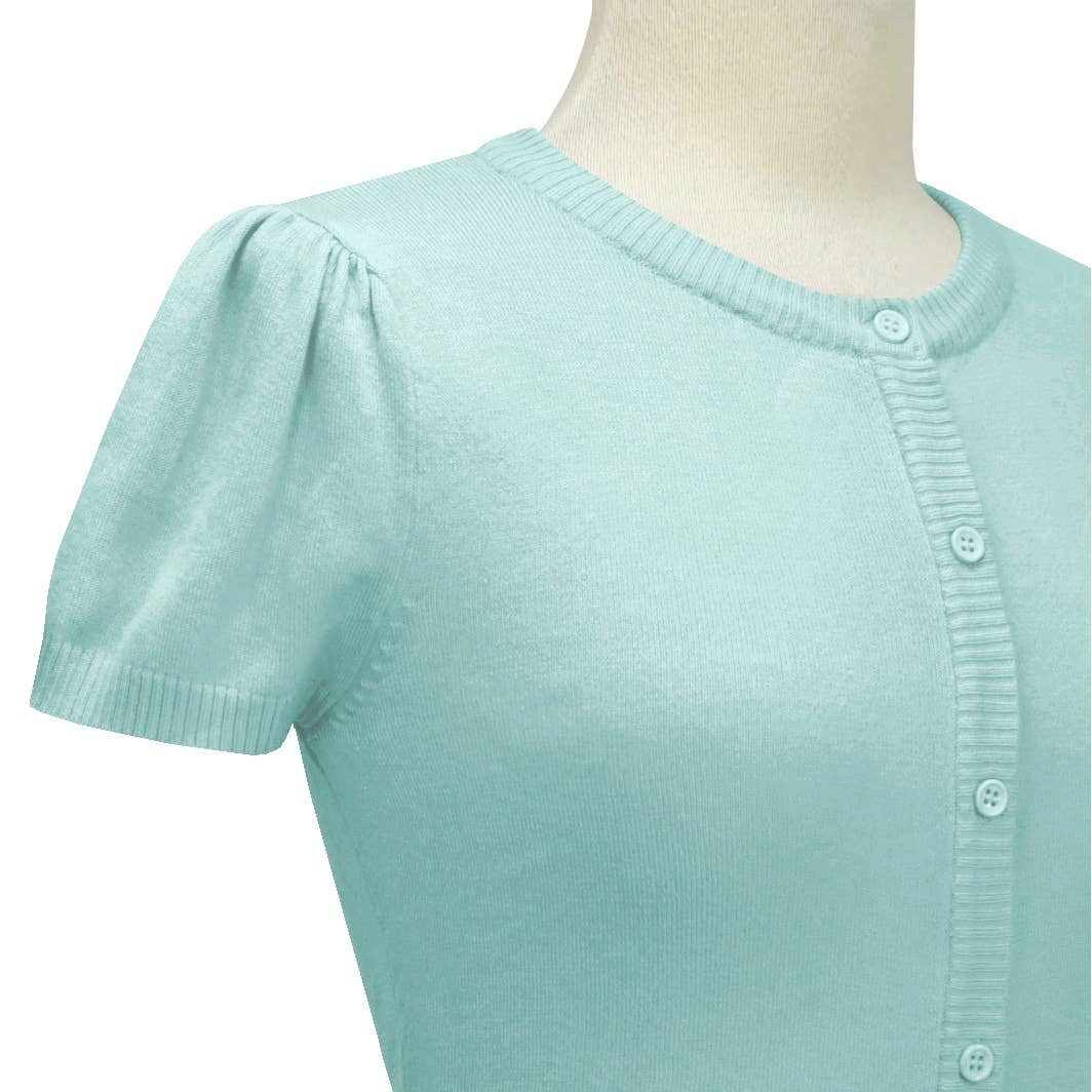 Mak - Vente Cardigan – femme - Cardigan court à col rond à manches courtes CB053613