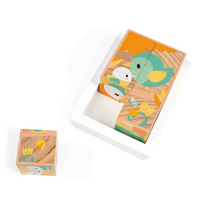 Pure - 6-block Tray for wholesale by Janod