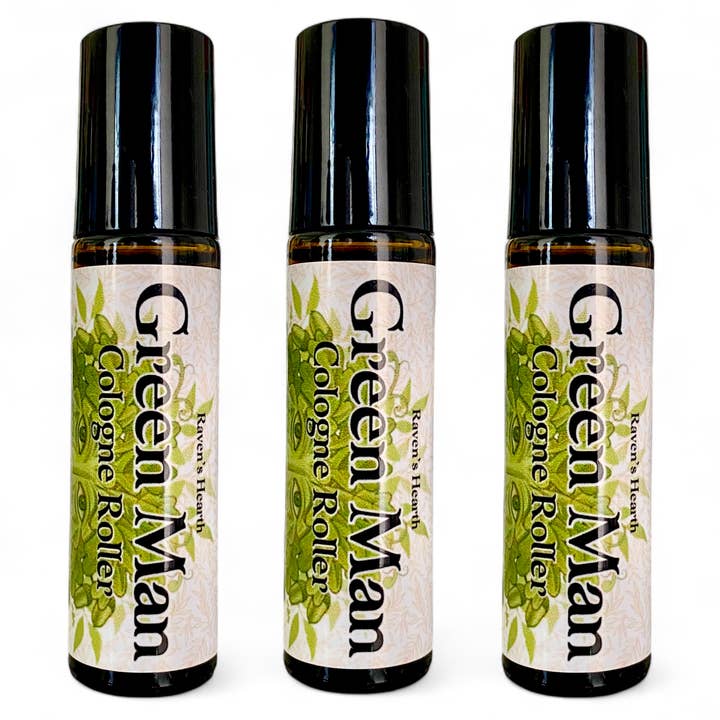 Roll-on Cologne Green Man | Épicéa & Musc | Cadeau pour Papa pour la vente par Raven’s Hearth