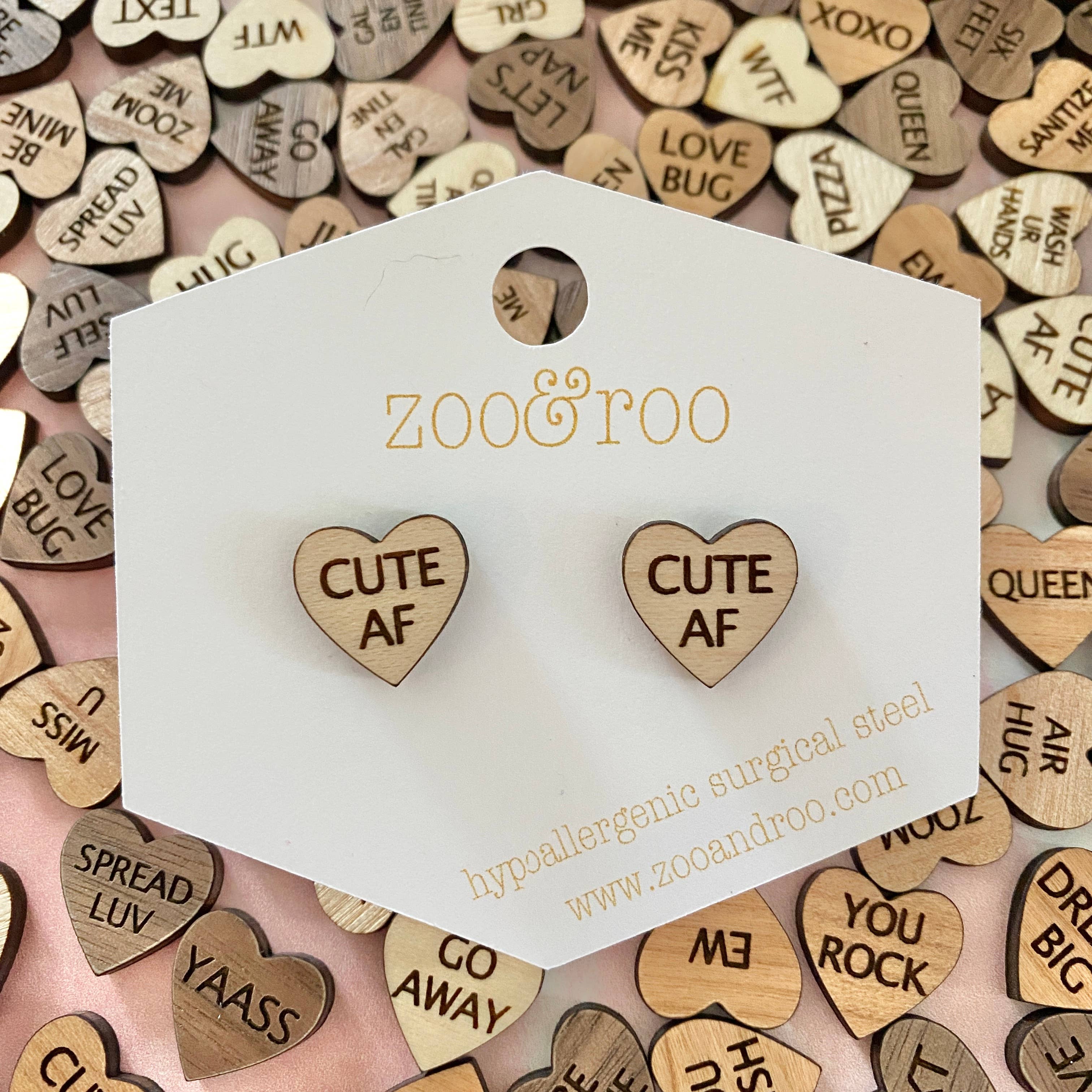 zoo&roo - Wholesale Jewelry Set - Set of 36 Conversation Heart Studs | Valentines Day earrings5