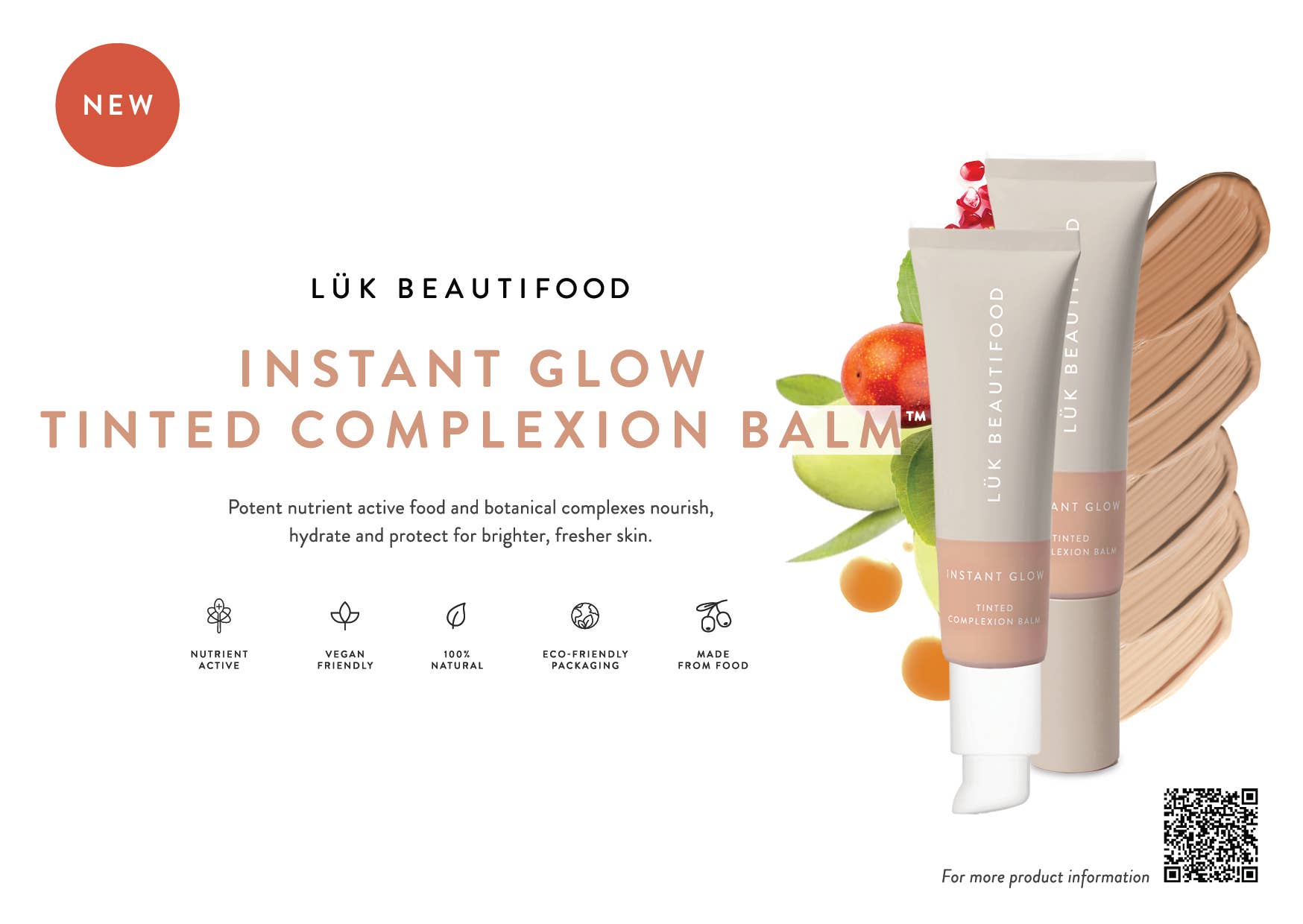 LÜK BEAUTIFOOD [🇦🇺 AUS + USA🇺🇸] - Vente Crèmes hydratantes teintées - NUDE 4 (Medium) - Baume pour le teint teinté Instant Glow 30 ml13