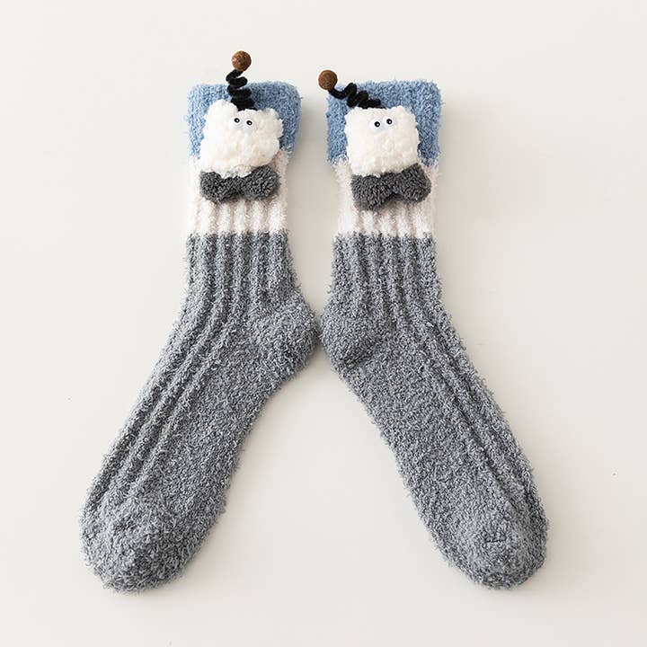 MKS America - Wholesale Socks - Women's - Winter Cute 3D Cartoon Fuzzy Socks3