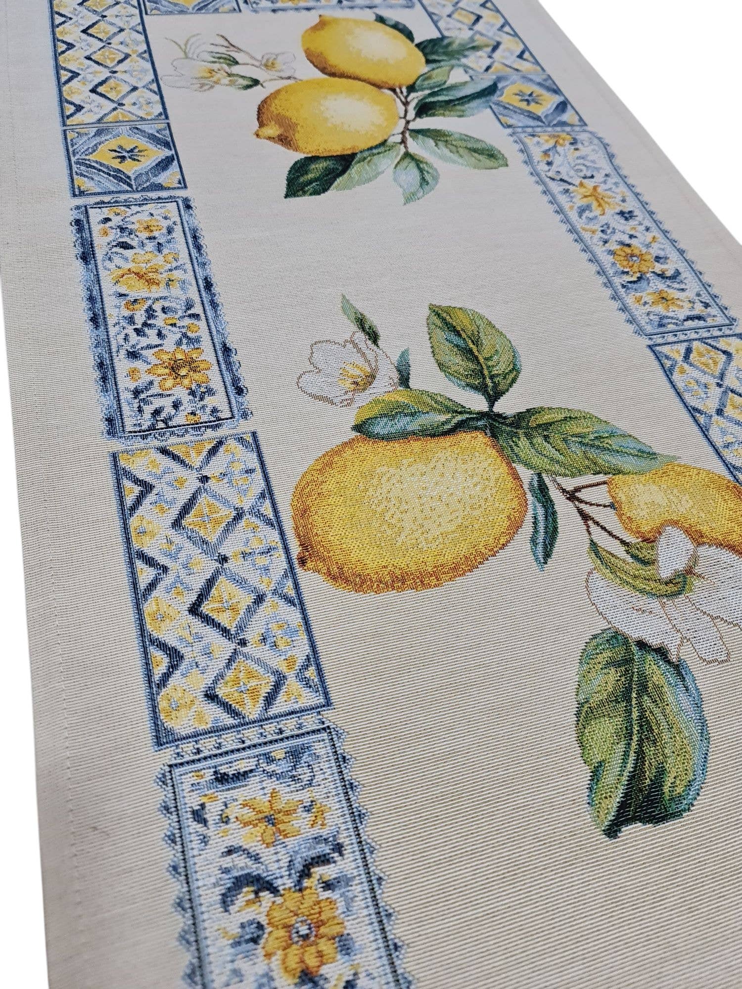 Lunaria Lab - Wholesale Table Runner - Runner Lemons Coastline in Gobelin2