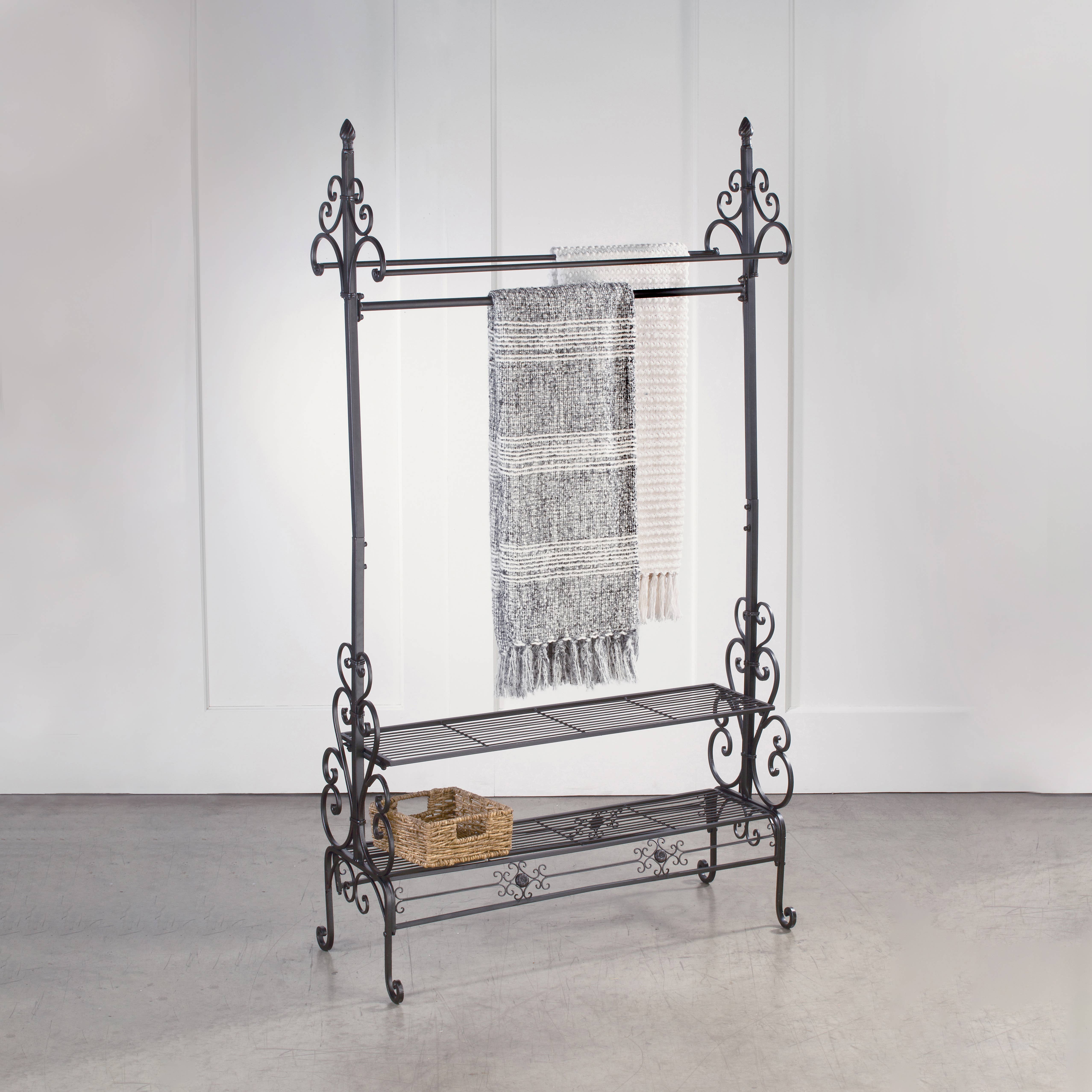 Brown Metal Garment Floor Rack for wholesale on Faire1