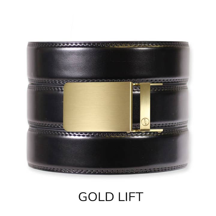 Tough Apparel – Engroshandel Bælte - Herre – Glans Sort Læder Ratchet Bælte & Spænde Sæt9