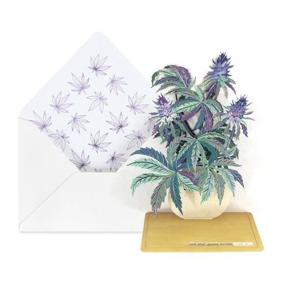 UWP Luxe - Wholesale Everyday Greeting Card - Herb Bouquet Pop-Up Card