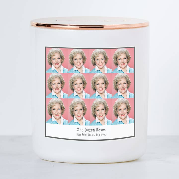 Una docena de rosas - Golden Girls Rose Nylund - Vela de soja para venta al por mayor de Calm Down Caren