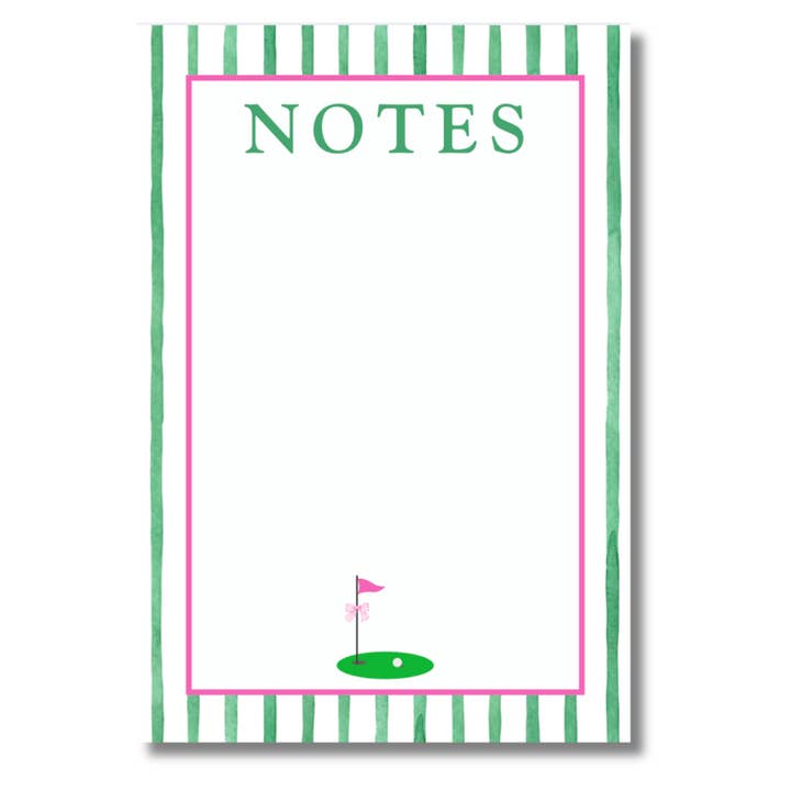 Bloc-notes de golf de printemps, bloc-notes de bureau à déchirer pour la vente par Duncan Sister Designs
