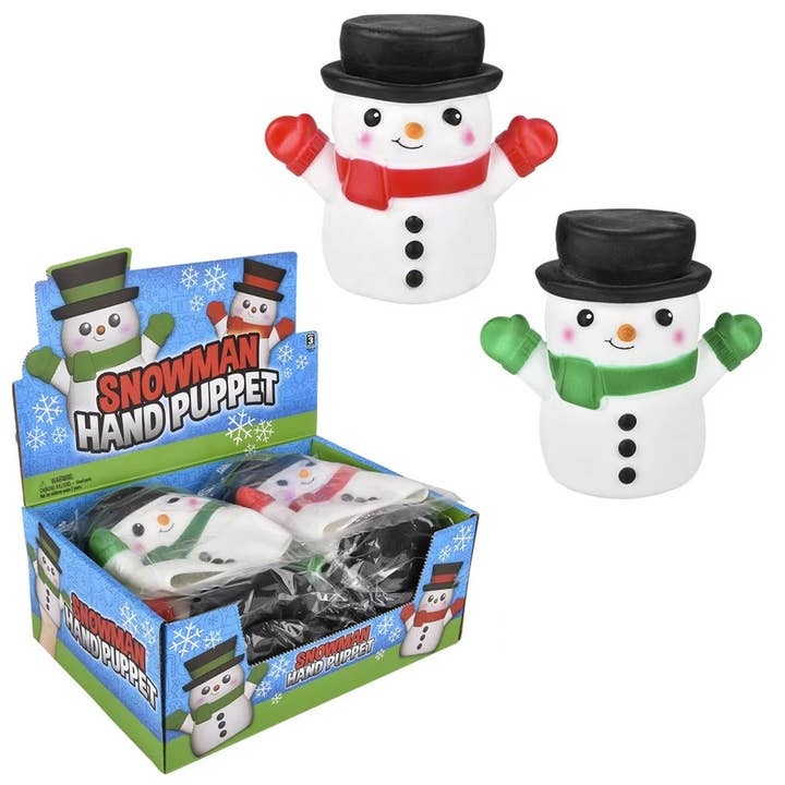 Snowman Hand Puppet - Fun Holiday Puppet for Kids for wholesale by Holiday Farm