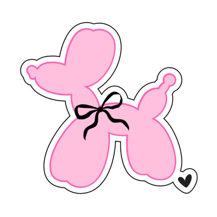 Pink Balloon Dog Sticker for wholesale by Girl Haus